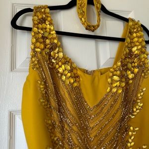 Yellow hand made gown  size 8-10
